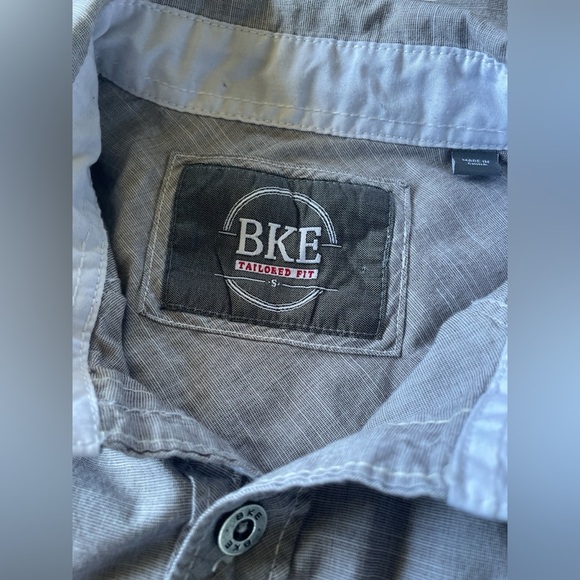 Buckle BKE Tailored Fit Gray Western Style Shirt, Men’s Size Small - Picture 5 of 7